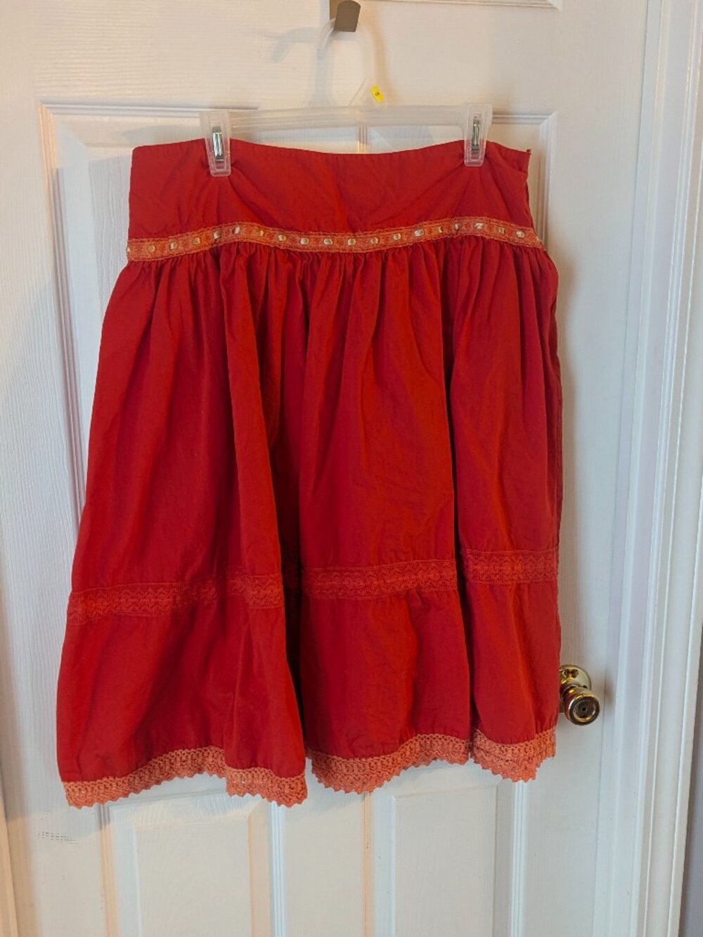 Pinky orange bohemian midi skirt - 1X